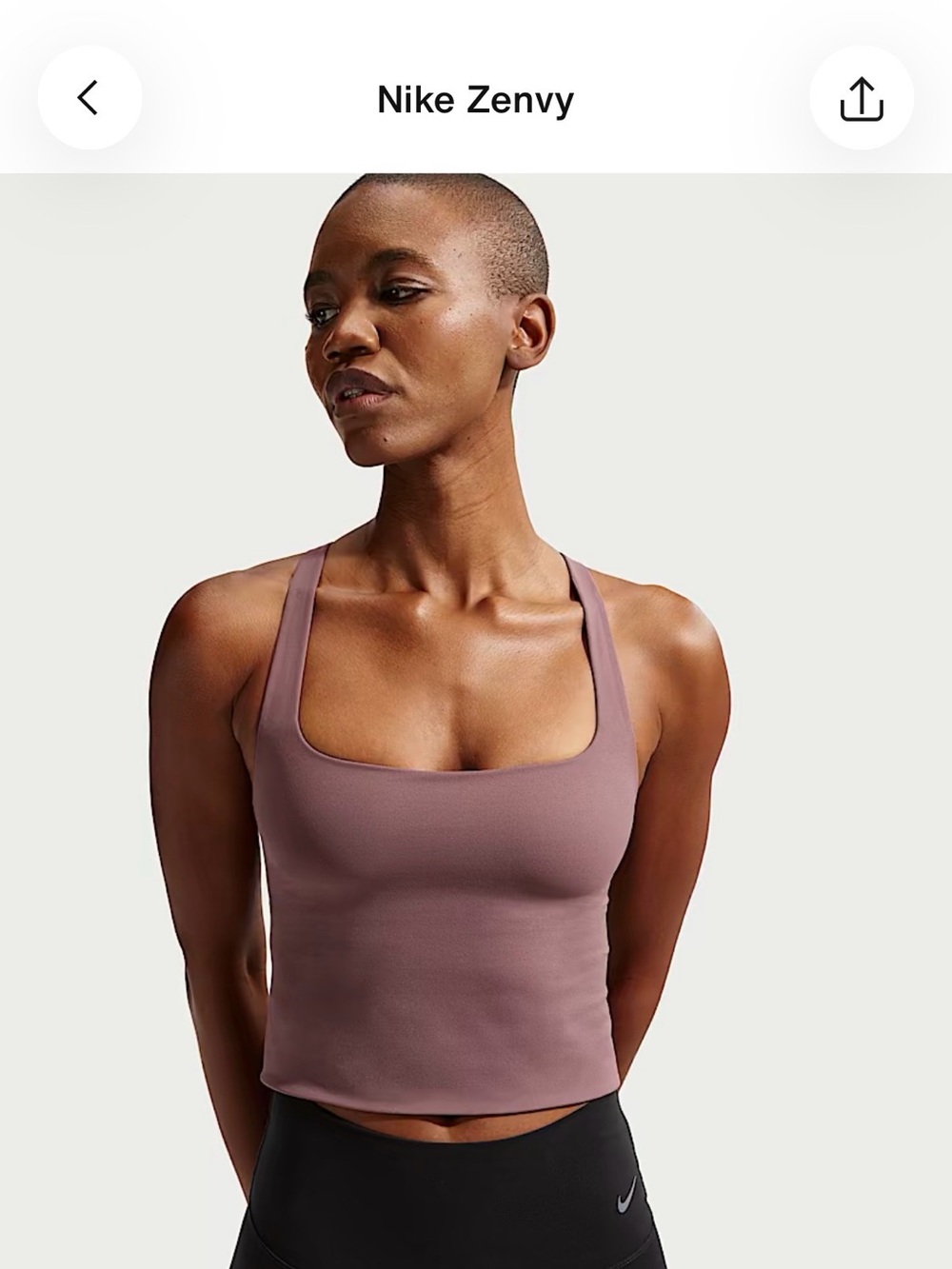 Nike Zenvy Square-Neck Crop Tank